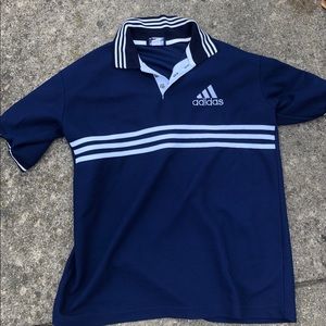 Vintage Adidas Polo Three Stripes Sz M/L